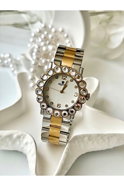 Forsining ForsınG-VEGANS (Gold&silver) Flower Patterned Women's Wristwatch