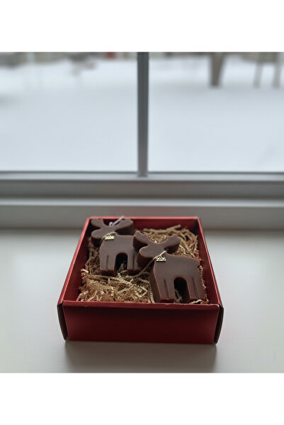 Lumin İstanbul 2'li Yılbaşı Geyiği Amber Kokulu Hediyelik Mum Seti