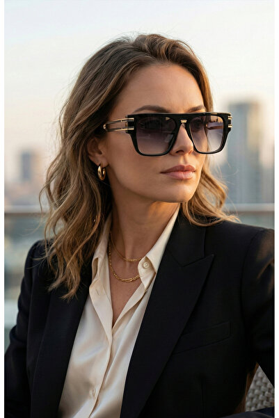 Kapin Balloi Dikdörtgen Güneş Gözlüğü - Siyah Degrade