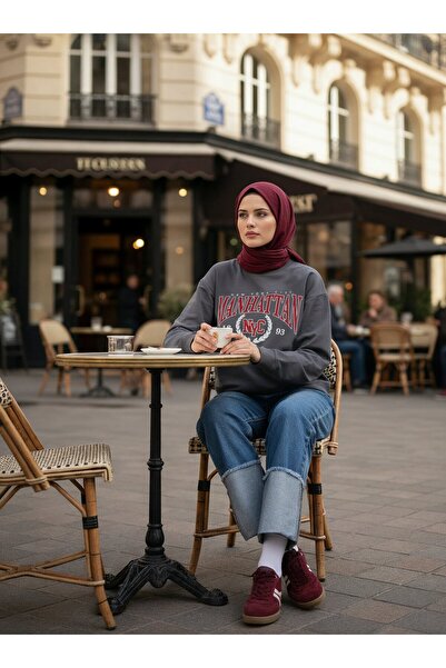 Benin Λεπτομερές φούτερ Benin Anthracite Print