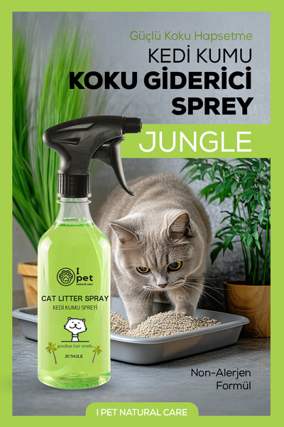 I PET NATURAL CARE Kedi Kumu Koku Giderici, Jungle 500 ml | Koku Hapseden Doğ...