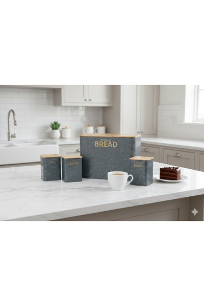 Generic Aisha bread box with storage jars