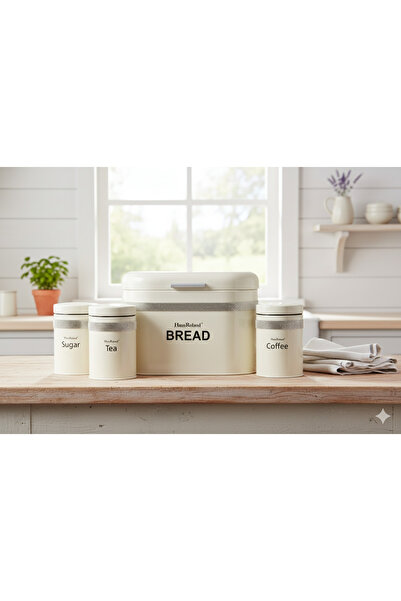Generic Tea and coffee storage jars with a lid for storing bread