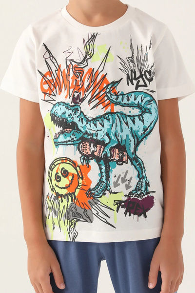 Rolypoly Boy's White Bermuda Suit