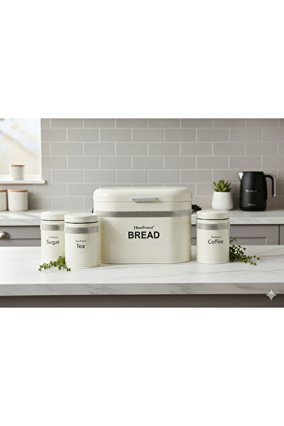 Generic Tea and coffee storage jars with a lid for storing bread