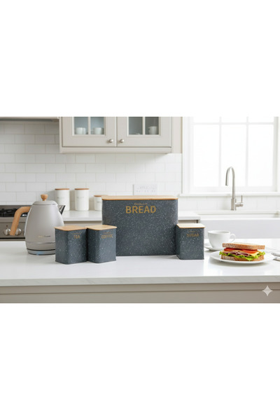 Generic Aisha bread box with storage jars