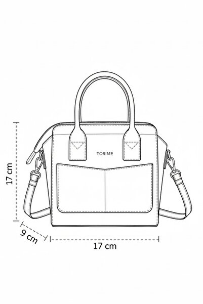 torime Веганська шкіряна міні-сумка через плече з довгим ремінцем