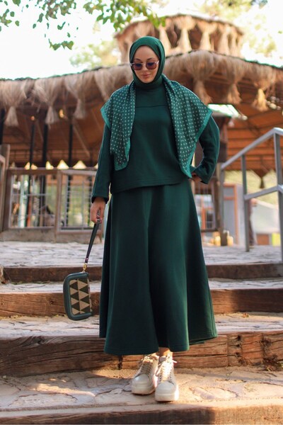 QANU Σετ φούστας Jasmin Πράσινο