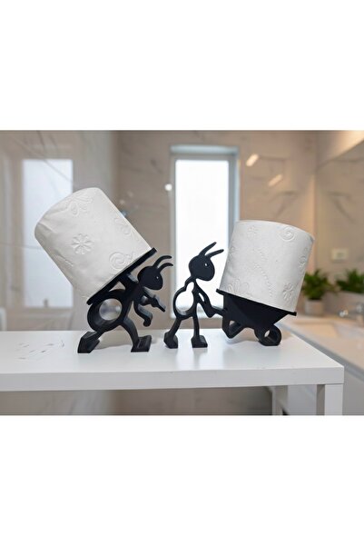 Home ديكور حمام على شكل نملة متحركة/ عبوتان/حامل ورق التواليت/ثنائي/استخدام م...