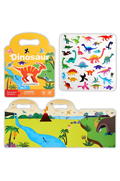 LUVLU Busy Book sensory book with reusable stickers, Montessori educational toy for children 3+