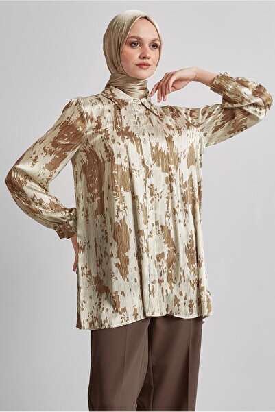 Alvina Patterned Satin Tunic 45429