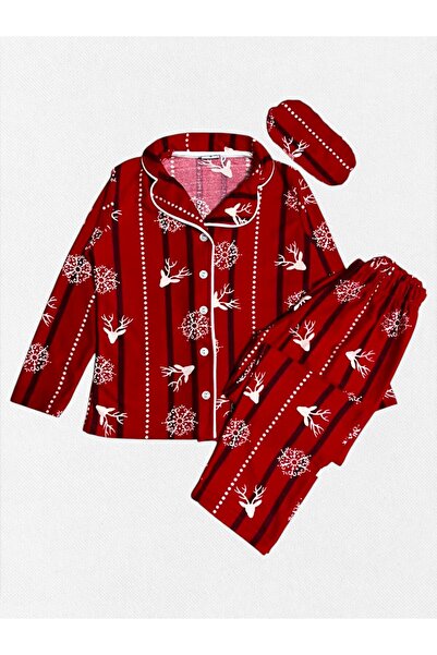 Pajama Shop Set de pijamale de iarnă pentru fete, din bumbac, din piele intoa...