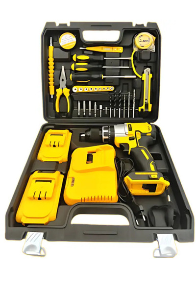 Generic Masina de gaurit/insurubat, 2X48V, valiza + trusa 115 biti, + Adaptor 45 grade i + Bit magnetic