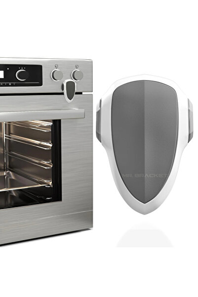 MR.BRACKET Fırın Kapağı Kilidi Isıya Dayanıklı Yapışkanlı Gri Beyaz - Bebek G...