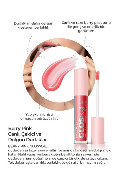 Embeauty Berry Bloom No:3 Glossoil - Nemlendirici, Dolgunlaştırıcı Dudak Parlatıcısı
