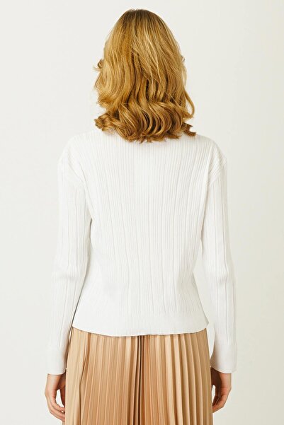 Hooopstore Πλεκτή Ζακέτα με κουμπιά - Εκρού