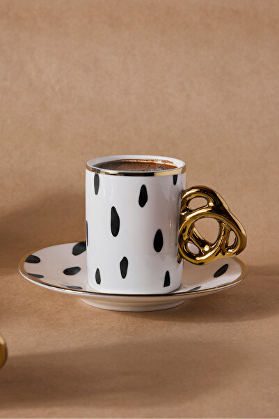 Perotti Cihangir 6-Person Porcelain Speckled Coffee Cup Set