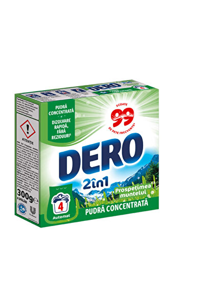 Dero 2in1 Automatic Powder Detergent Mountain Freshness, 300 g, 4 washes