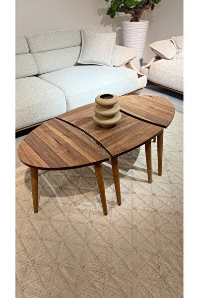 AKSET Orta Sehpa Zigon Ceviz Yapboz