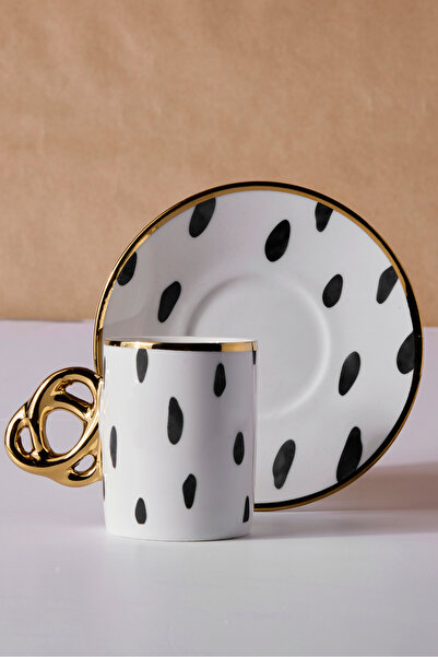 Perotti Cihangir 6-Person Porcelain Speckled Coffee Cup Set