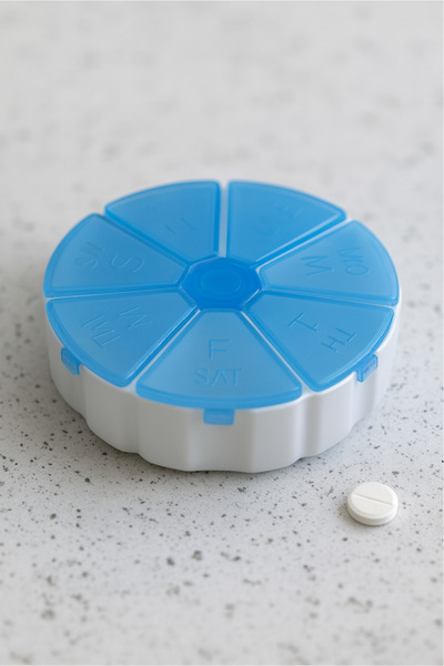 Orvila 2 Weekly Medicine Storage Box Round Model