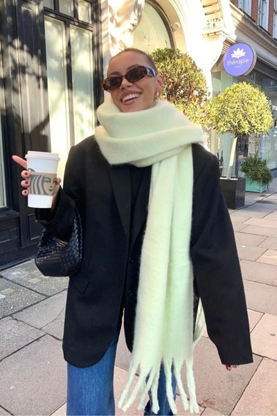 keisy Alessa Scarf Soft Textured Shoulder Shawl (Yellow)