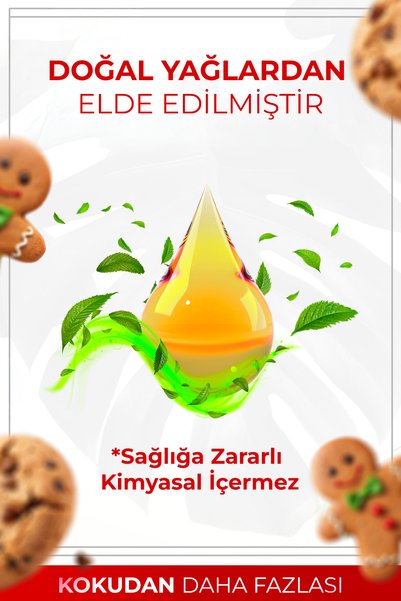AURAN Ginger Cookie Çubuklu Oda Kokusu Bambu Ortam Kokusu Zencefilli Kurabiye Kokulu Reed Diffuser 50ml