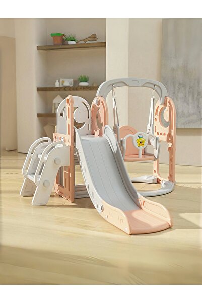 Venpara 5-in-1 Slide, Swing & Climber Set with Basketball Hoop & Storage for Toddlers