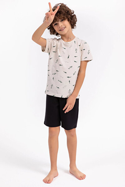 Arnetta Dolphins Beige Boys Bermuda Suit