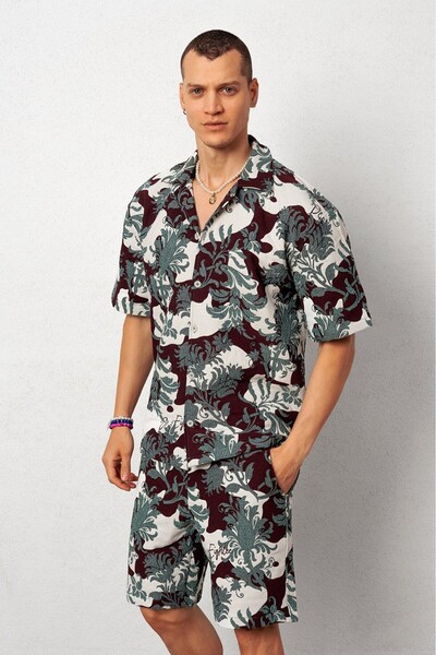 Plus Eighteen White Authentic Quilted Oversize Men's Shirt