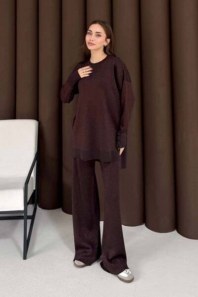 Melike Tatar Σετ πλεκτό με γκλίτερ κουμπιά 70-2519