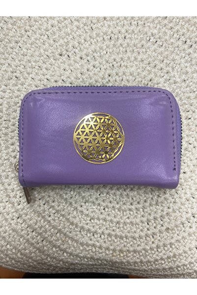 MENİSE محفظة بشعار زهرة الحياة الأرجوانية