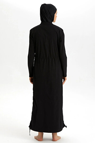 Adasea Costum de baie hijab acoperit complet Lung pe toată lungimea 4065 Negru