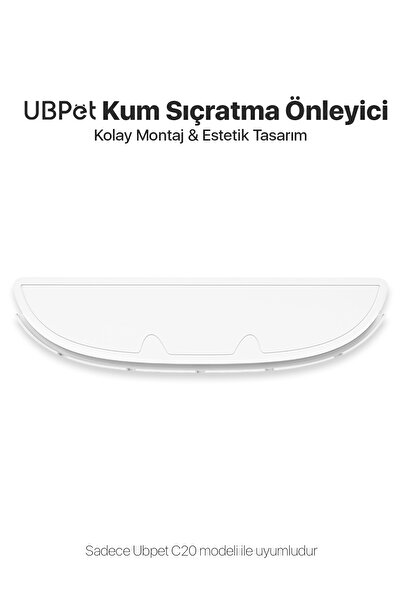 UBPet C20 Otomatik Kedi Tuvaleti için Aparat / Buffle, Kum Sıçratma Önleyici ...