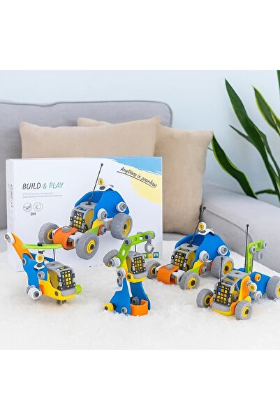 QuTek Set educational STEM CREATOR 4 in 1 masini de Jucarie, Demontabil, cu S...