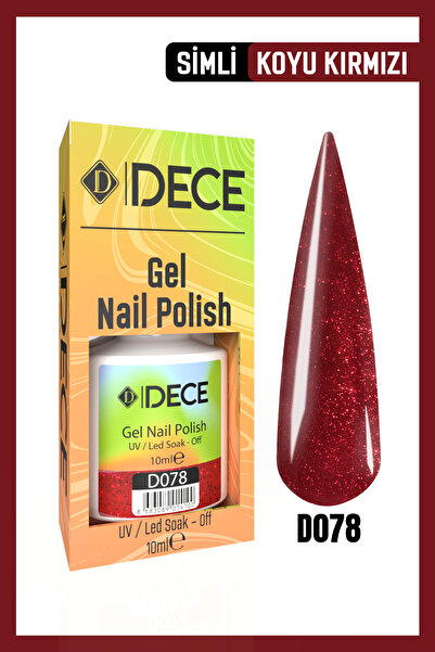 d dece Kalıcı Oje Uv Led D078 (SİMLİ RENK) 10ml