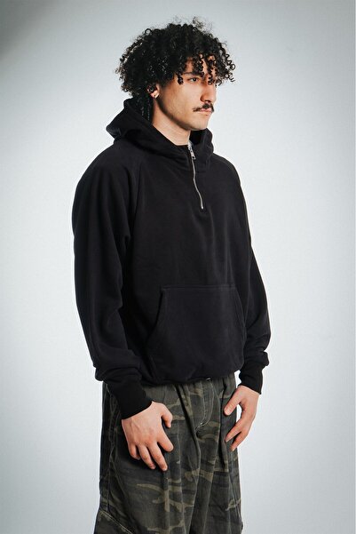 No Future Street Style High Collar Zipper Oversize Men's Hoodie Nf0337Sy