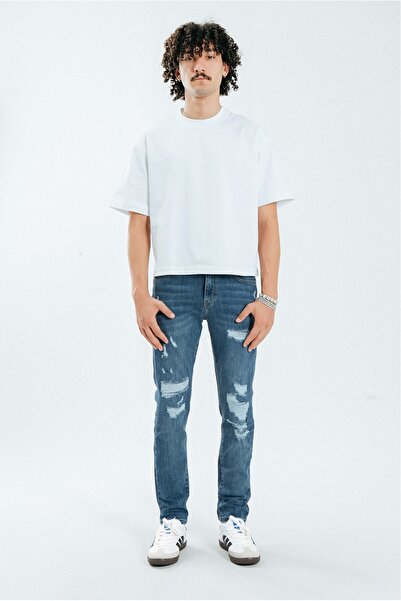 No Future Distressed Street Style Skinny Men's Jean Denim Pants Nf0321Mva