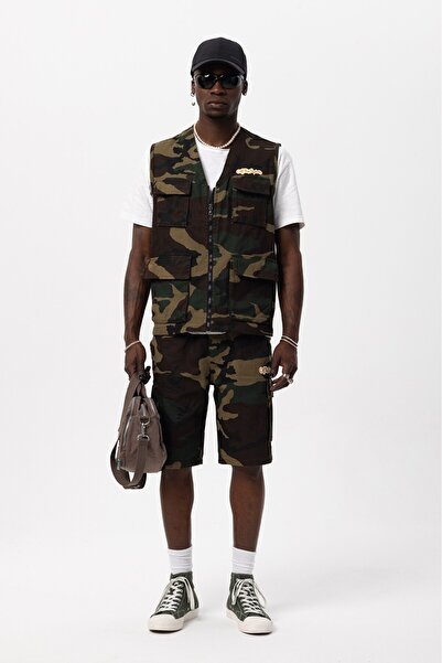 Plus Eighteen Of the System Green Camouflage Men's Shorts