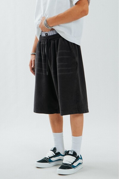 Super Rare Urban Relaxed Black Men's Shorts