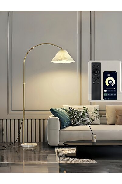 Venpara مصباح أرضي مطوي قابل للتعديل مع جهاز تحكم عن بعد، 3 درجات حرارة لونية...