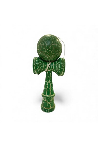 OEM Wooden Kendama – Cracked Green Pattern – Skill Toy