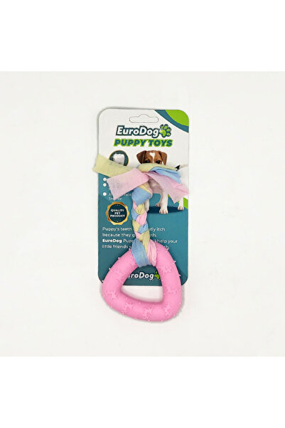 Eurodog Puppy Toys Pink Triangle Teething Toy