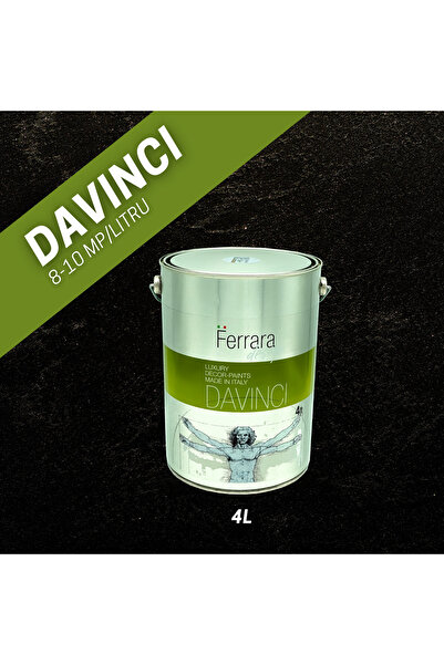 Ferrara Design Vopsea decorativa Davinci negru DAA60, Ferrara Design, 4 L