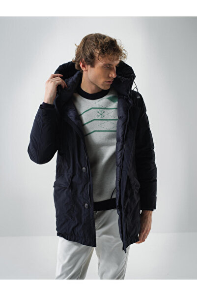 Xint Lacivert Regular Fit Şişme Kaban