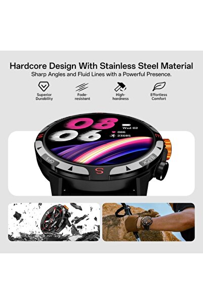 Weofly Conquer 2 Smartwatch – 1.43″ AMOLED, GPS Sports Watch, 3ATM Waterproof - Black
