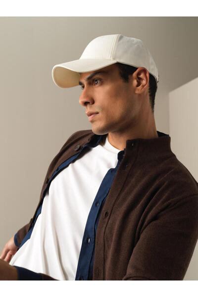 Xint Erkek Kahve-melanj %100 Pamuk Regular Fit Düğmeli Basic Hırka