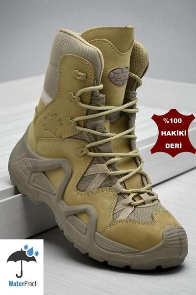 ISPARTALILAR 1490 Ορθοπεδική σόλα ΑΔΙΑΒΡΟΧΗ Γνήσιο δέρμα Ανδρικά παπούτσια Μπότες Στρατιωτικού τύπου