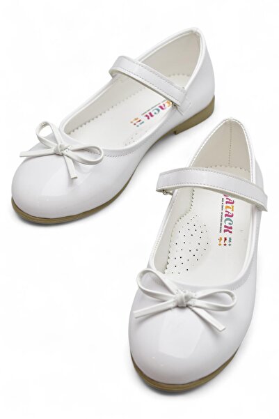 ISPARTALILAR 5953 Pantofi de balerina pentru fete cu talpa confortabila cu catarama Rochie de seara de nunta Pantofi de logodna