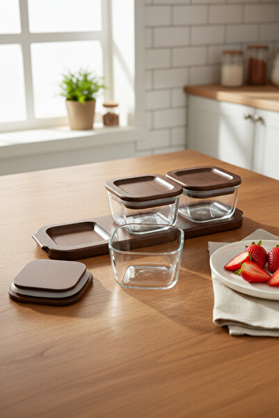 Bambum Nero - Enzo - 7 Piece Glass Breakfast Set Breakfast Set